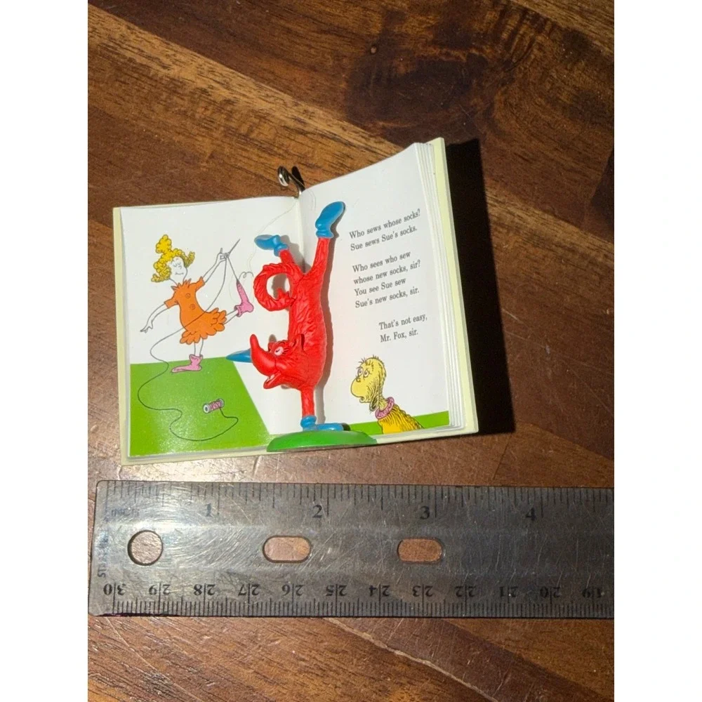 Dr‎ Seuss Fox in Socks Miniature Book Ornament 2023 Hallmark Keepsake Lot